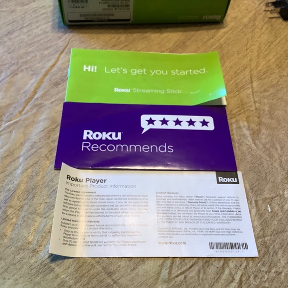 ROKU STREAMING STICK, COMPLETE WITH ALL PARTS AND INSTRUCTIONS - Picture 5 of 6